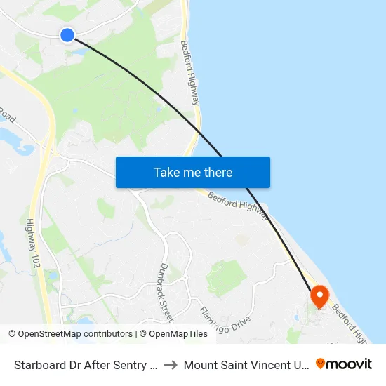 Starboard Dr After Sentry Ct (2142) to Mount Saint Vincent University map