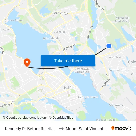 Kennedy Dr Before Roleika Dr (7051) to Mount Saint Vincent University map