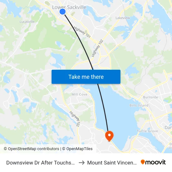 Downsview Dr After Touchstone Ct (9000) to Mount Saint Vincent University map