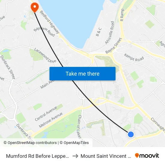 Mumford Rd Before Leppert St (7274) to Mount Saint Vincent University map