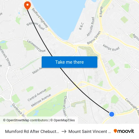 Mumford Rd After Chebucto Rd (7275) to Mount Saint Vincent University map