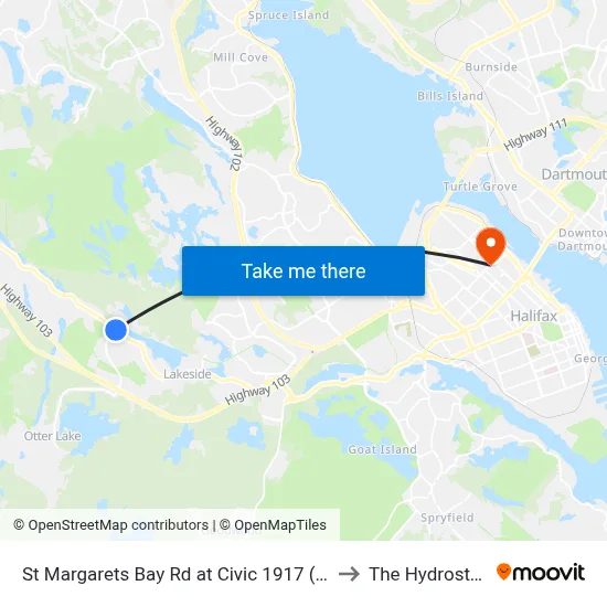 St Margarets Bay Rd at Civic 1917 (2330) to The Hydrostone map
