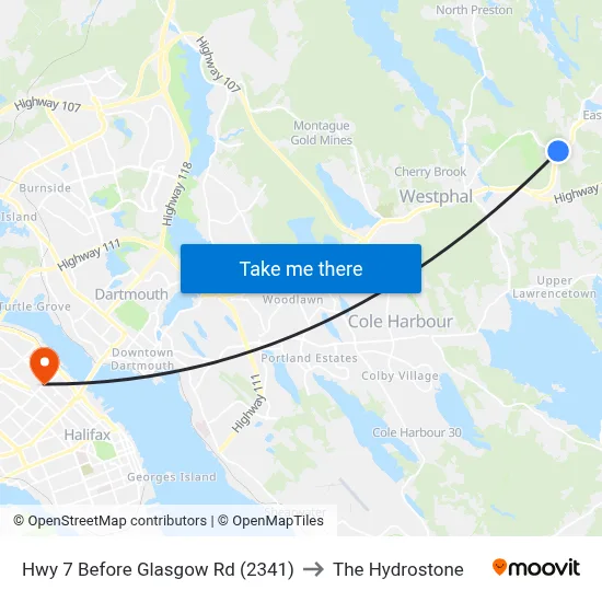 Hwy 7 Before Glasgow Rd (2341) to The Hydrostone map