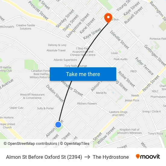 Almon St Before Oxford St (2394) to The Hydrostone map