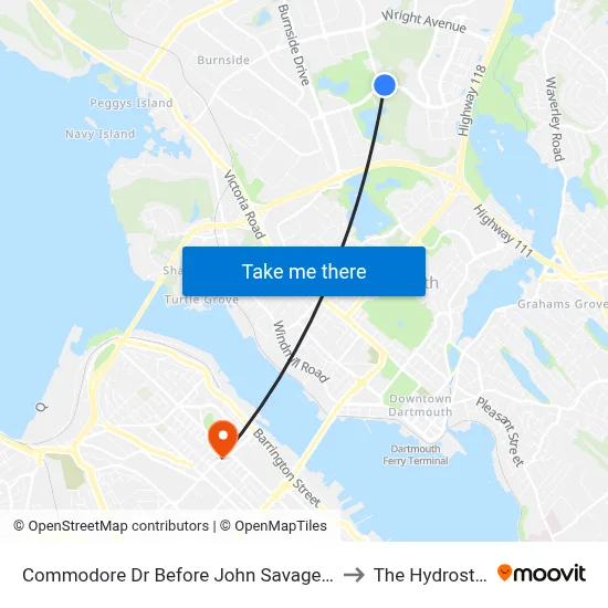 Commodore Dr Before John Savage (2357) to The Hydrostone map