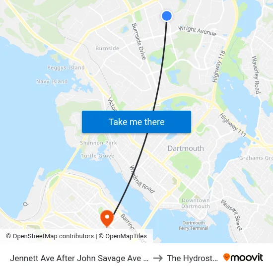 Jennett Ave After John Savage Ave (2288) to The Hydrostone map