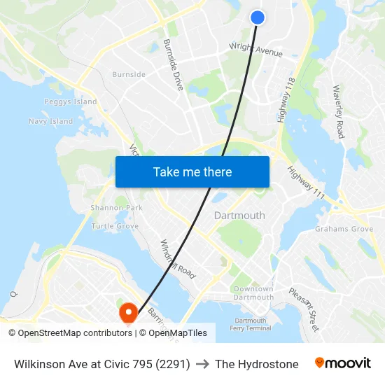 Wilkinson Ave at Civic 795 (2291) to The Hydrostone map