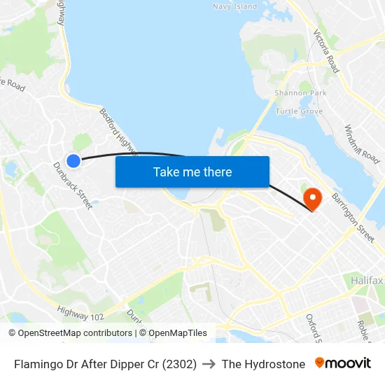 Flamingo Dr After Dipper Cr (2302) to The Hydrostone map
