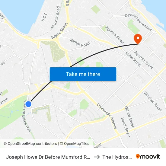 Joseph Howe Dr Before Mumford Rd (2278) to The Hydrostone map