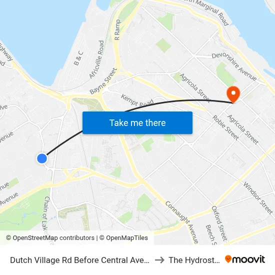 Dutch Village Rd Before Central Ave (2363) to The Hydrostone map