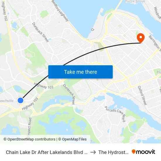 Chain Lake Dr After Lakelands Blvd (6375) to The Hydrostone map