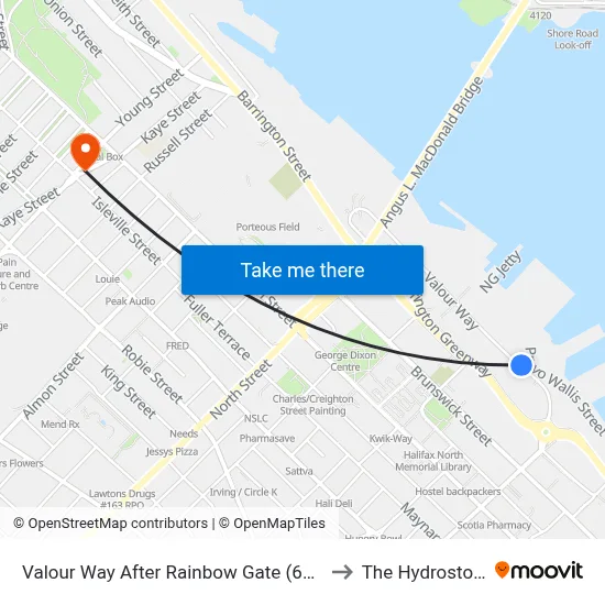 Valour Way After Rainbow Gate (6573) to The Hydrostone map