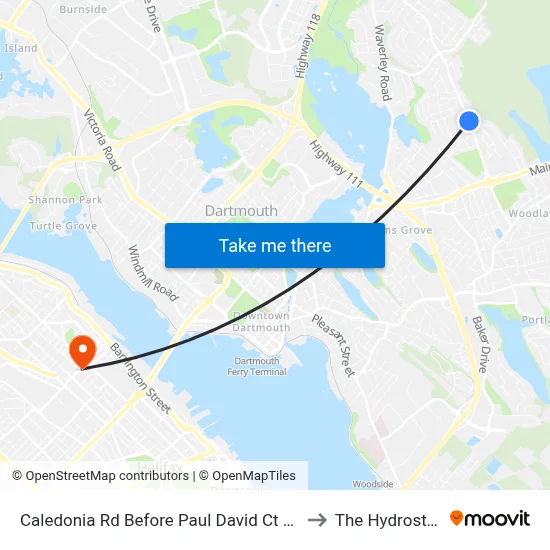 Caledonia Rd Before Paul David Ct (6369) to The Hydrostone map