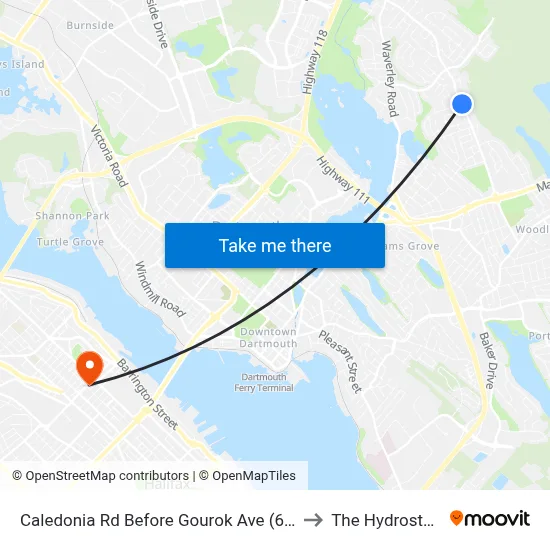 Caledonia Rd Before Gourok Ave (6362) to The Hydrostone map