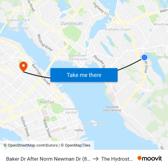 Baker Dr After Norm Newman Dr (8841) to The Hydrostone map