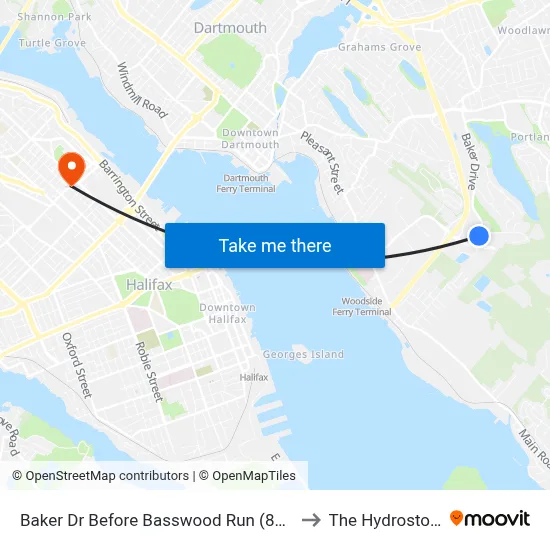 Baker Dr Before Basswood Run (8847) to The Hydrostone map