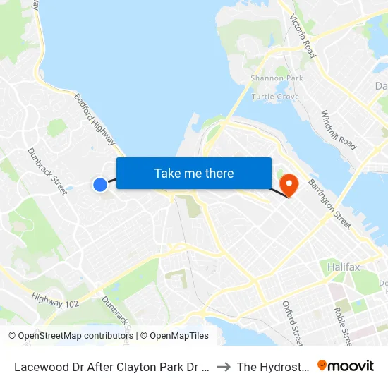 Lacewood Dr After Clayton Park Dr (7066) to The Hydrostone map