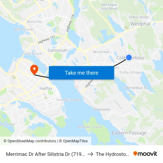 Merrimac Dr After Silistria Dr (7199) to The Hydrostone map
