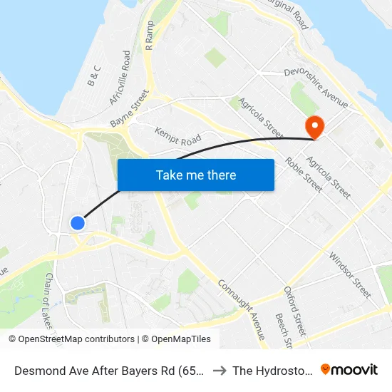 Desmond Ave After Bayers Rd (6563) to The Hydrostone map