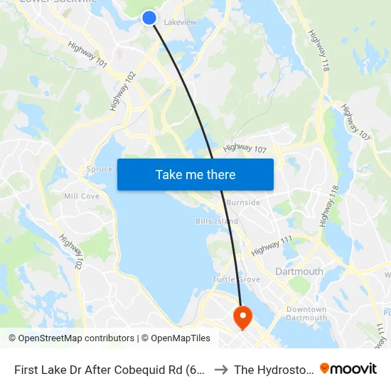 First Lake Dr After Cobequid Rd (6681) to The Hydrostone map