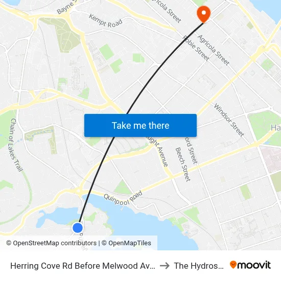 Herring Cove Rd Before Melwood Ave (6901) to The Hydrostone map