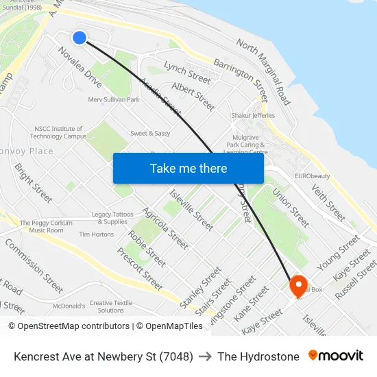Kencrest Ave at Newbery St (7048) to The Hydrostone map