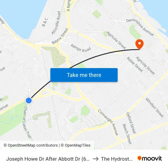 Joseph Howe Dr After Abbott Dr (6980) to The Hydrostone map