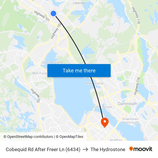 Cobequid Rd After Freer Ln (6434) to The Hydrostone map