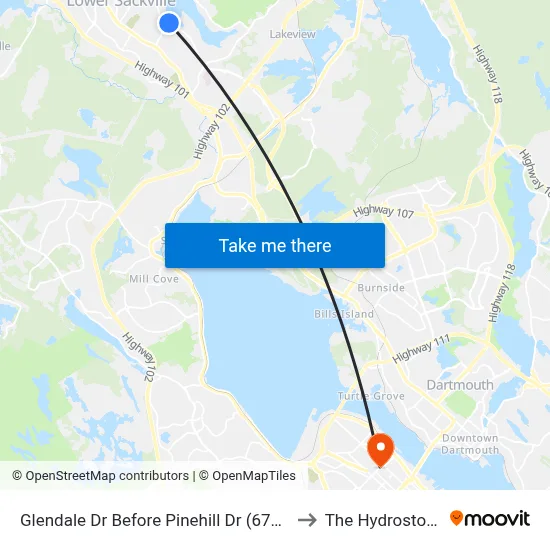 Glendale Dr Before Pinehill Dr (6756) to The Hydrostone map