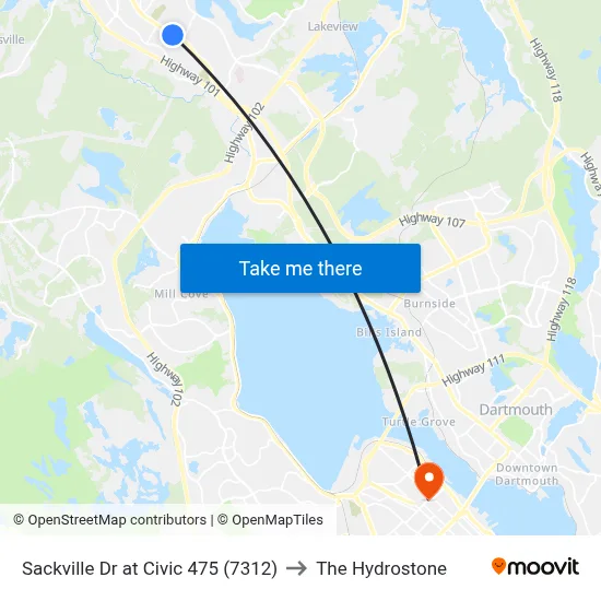 Sackville Dr at Civic 475 (7312) to The Hydrostone map