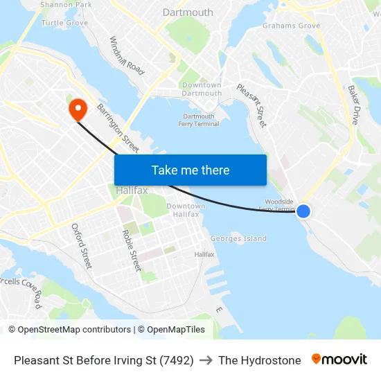 Pleasant St Before Irving St (7492) to The Hydrostone map