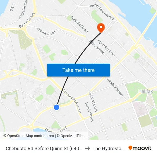 Chebucto Rd Before Quinn St (6409) to The Hydrostone map