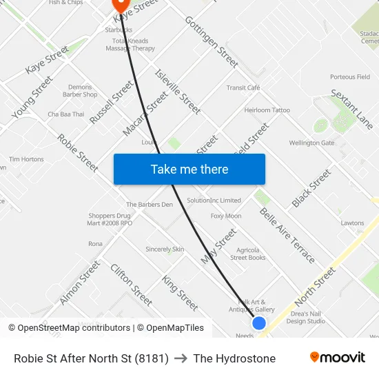 Robie St After North St (8181) to The Hydrostone map