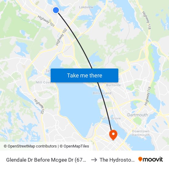 Glendale Dr Before Mcgee Dr (6741) to The Hydrostone map