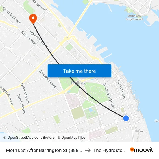 Morris St After Barrington St (8885) to The Hydrostone map
