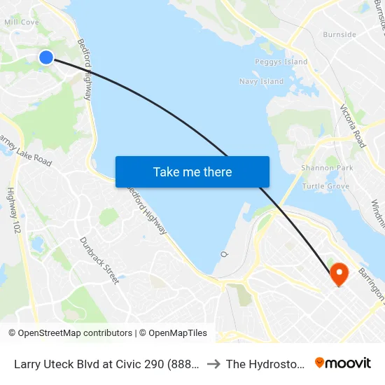 Larry Uteck Blvd at Civic 290 (8881) to The Hydrostone map