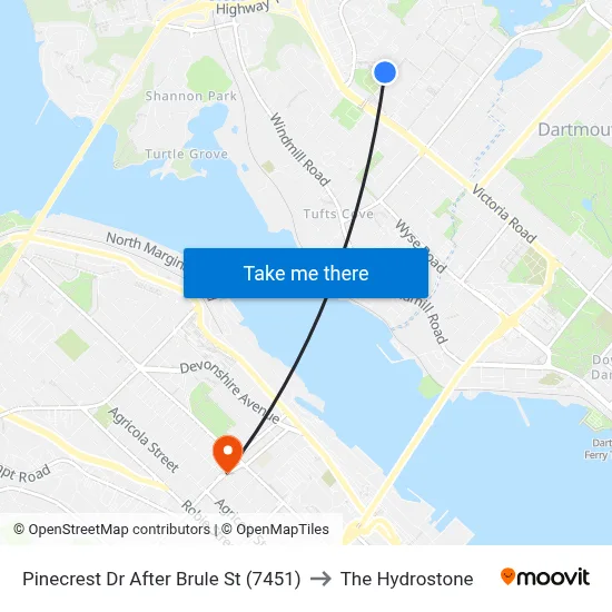 Pinecrest Dr After Brule St (7451) to The Hydrostone map