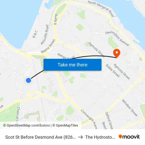 Scot St Before Desmond Ave (8262) to The Hydrostone map