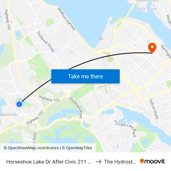 Horseshoe Lake Dr After Civic 211 (6395) to The Hydrostone map