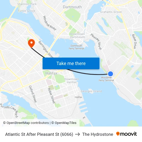 Atlantic St After Pleasant St (6066) to The Hydrostone map