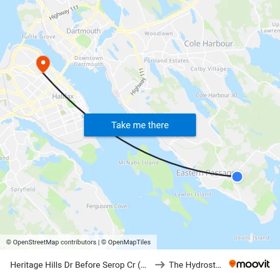 Heritage Hills Dr Before Serop Cr (8672) to The Hydrostone map