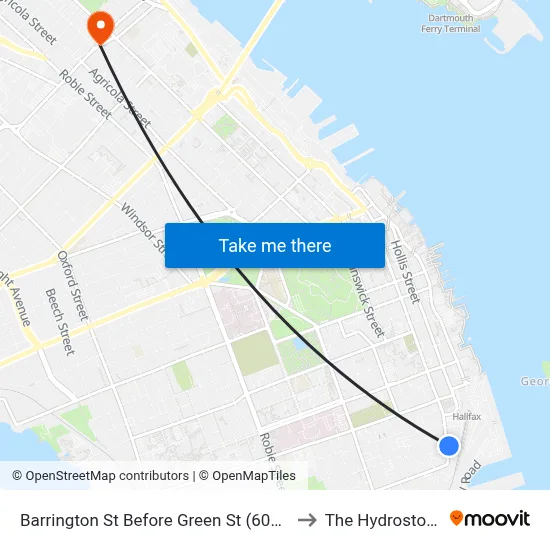 Barrington St Before Green St (6093) to The Hydrostone map
