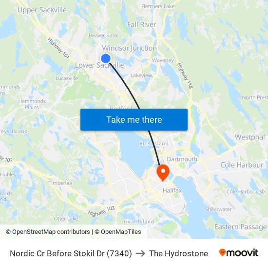 Nordic Cr Before Stokil Dr (7340) to The Hydrostone map