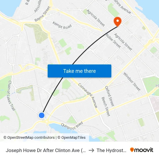 Joseph Howe Dr After Clinton Ave (7006) to The Hydrostone map