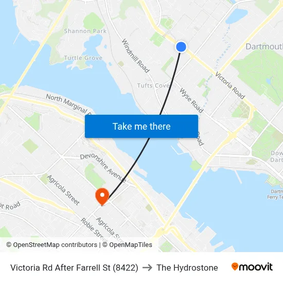 Victoria Rd After Farrell St (8422) to The Hydrostone map
