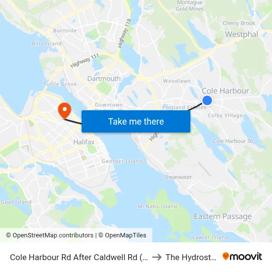 Cole Harbour Rd After Caldwell Rd (6474) to The Hydrostone map