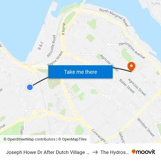 Joseph Howe Dr After Dutch Village Rd (6982) to The Hydrostone map