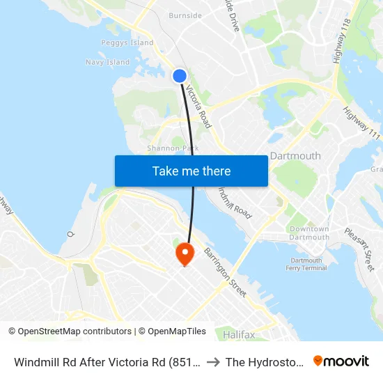 Windmill Rd After Victoria Rd (8514) to The Hydrostone map