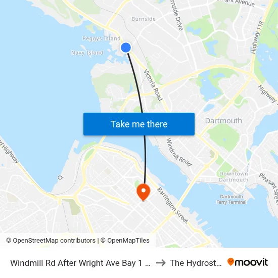 Windmill Rd After Wright Ave Bay 1 (8515) to The Hydrostone map