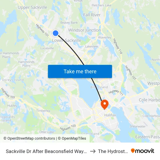 Sackville Dr After Beaconsfield Way (7292) to The Hydrostone map